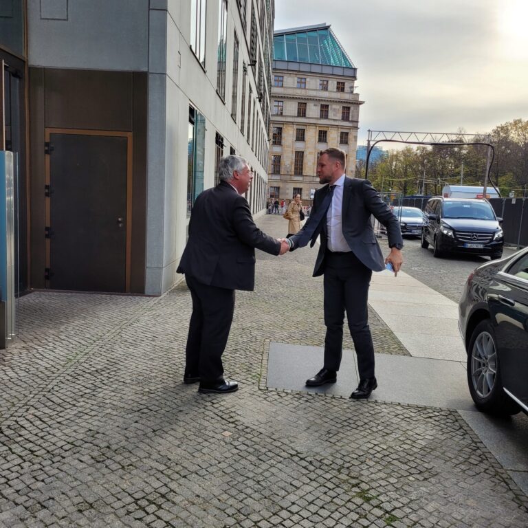 Gespräch mit dem litauischem Außenminister Landsbergis