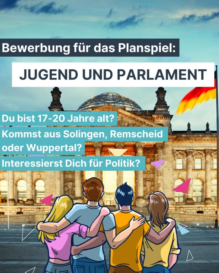 Bewerbung für das Planspiel „Jugend und Parlament“ im Deutschen Bundestag