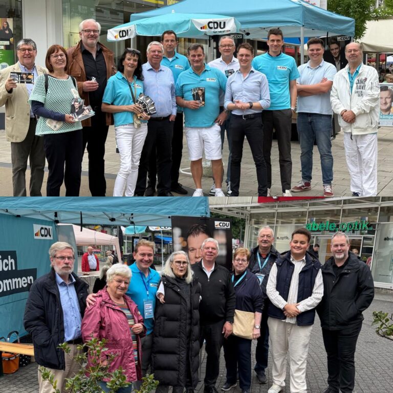 Wahlkampfstände im Bergischen