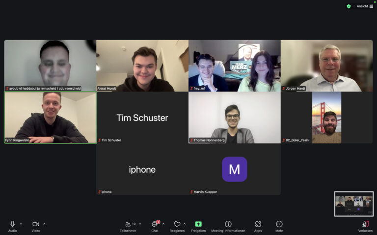 Intensiver Austausch mit der JU im Bergischen Städtedreieck zum Rentenpaket